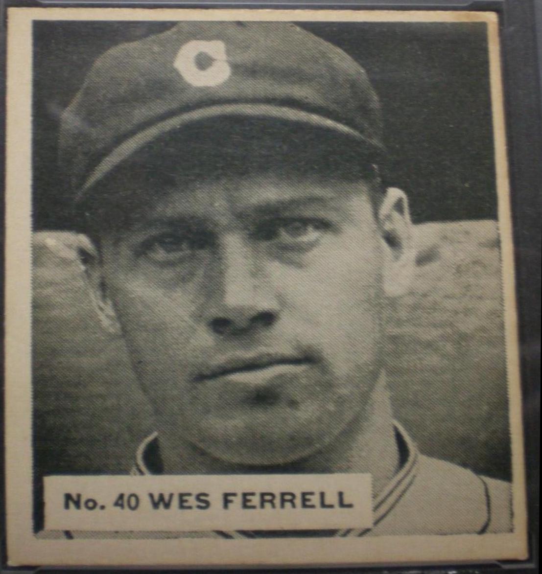 Wes Ferrell #40 Baseball Cards 1936 World Wide Gum