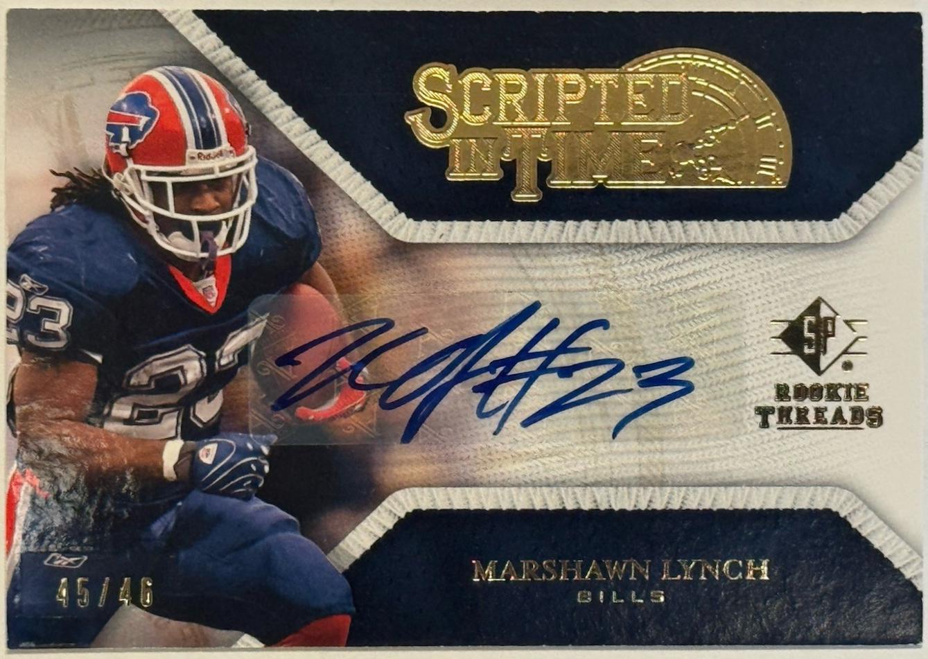 Marshawn Lynch #ST-ML 2008 Sp Rookie Threads Scripted In Time Football