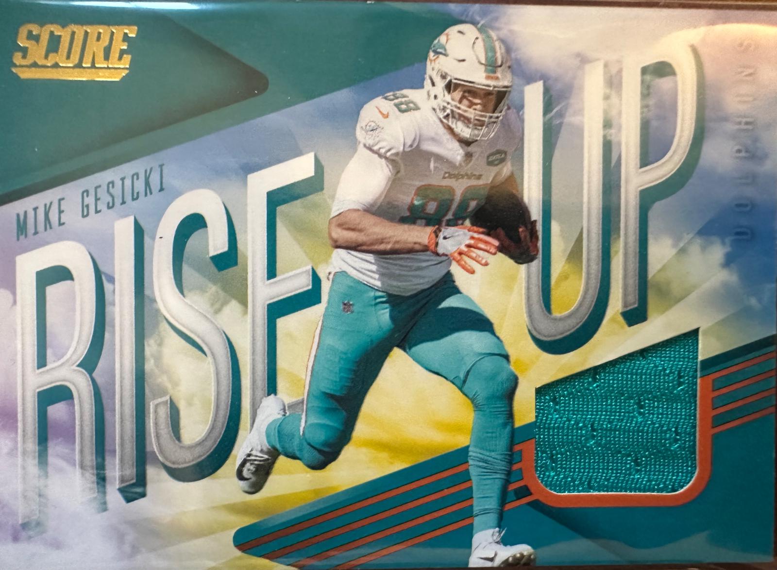 Mike Gesicki #RU25 Football Cards 2021 Panini Score Rise Up