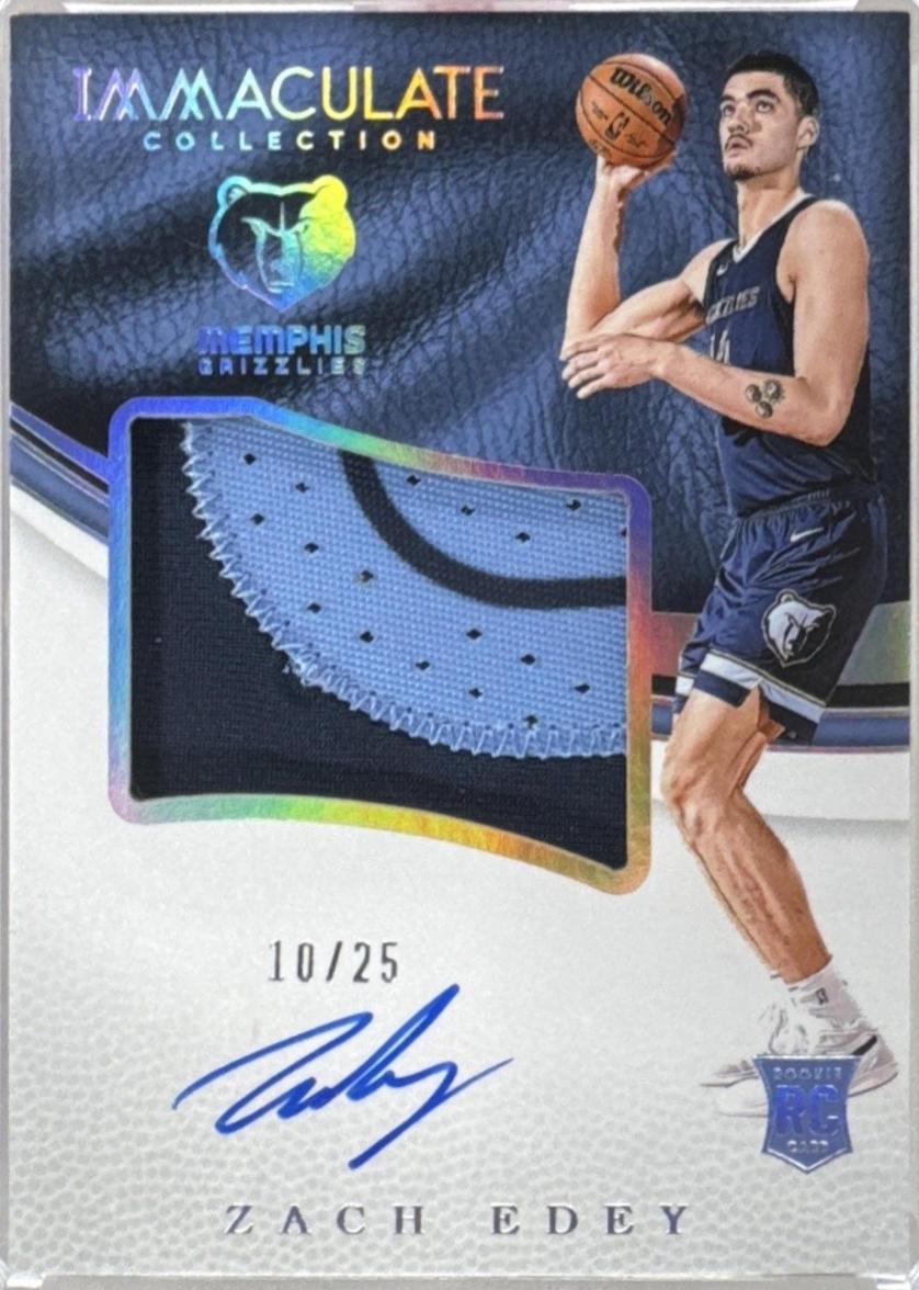 Zach Edey #30 2024 Panini Immaculate Retro Premium Patch Autograph Basketball