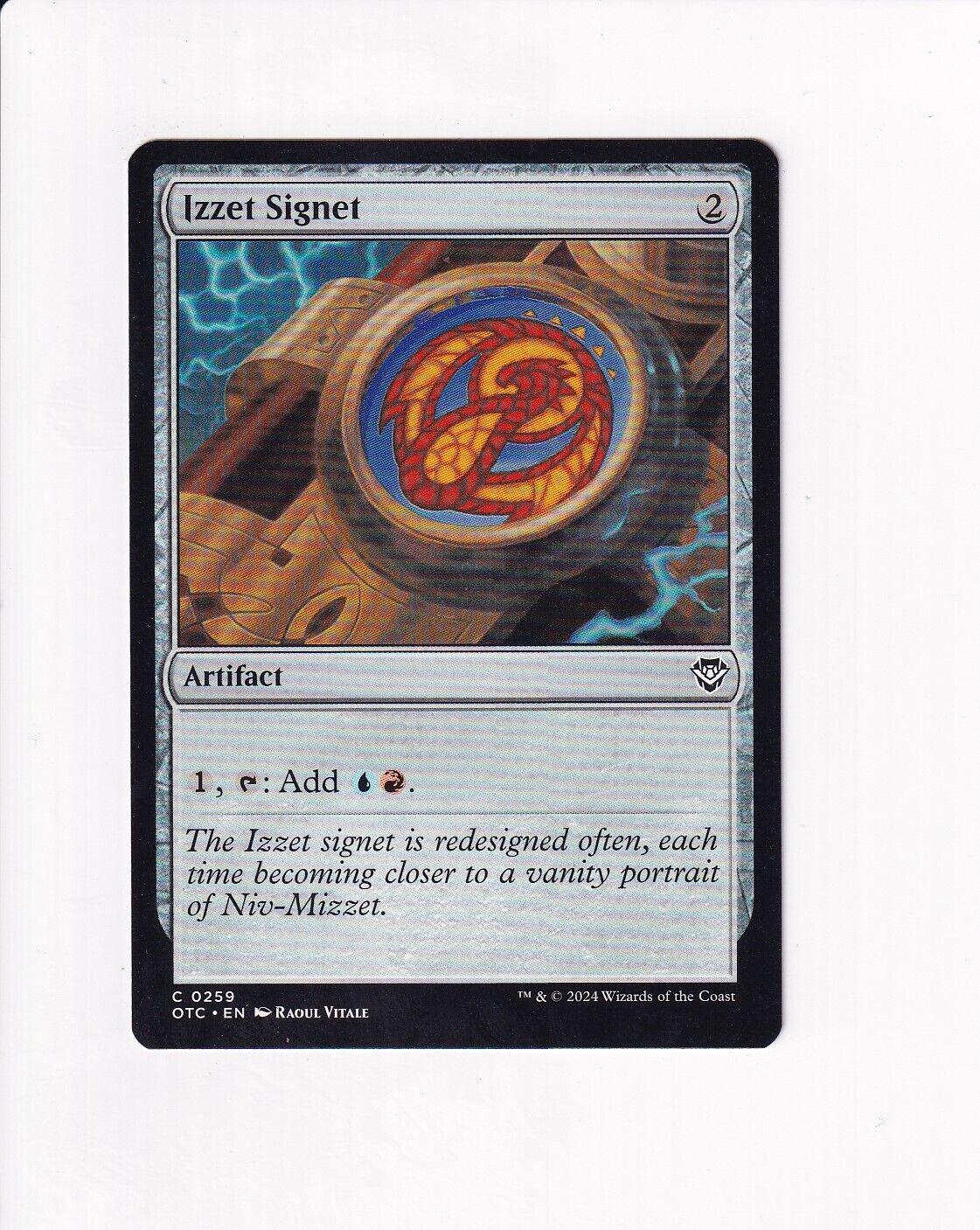 Izzet Signet #259 Magic Outlaws of Thunder Junction Commander
