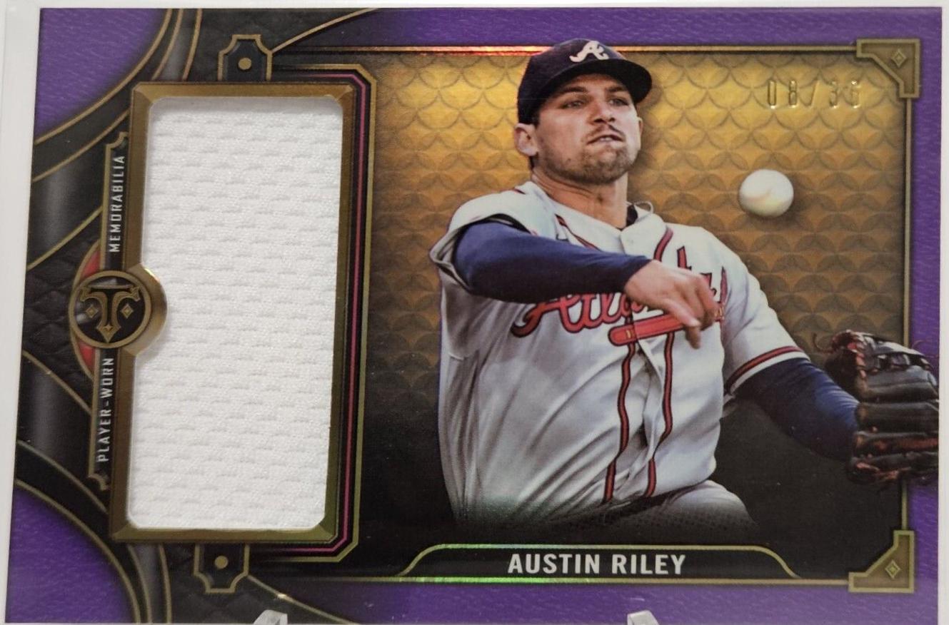 Austin Riley #SJR1-ARI1 2022 Topps Triple Threads Baseball Single Jumbo Relics