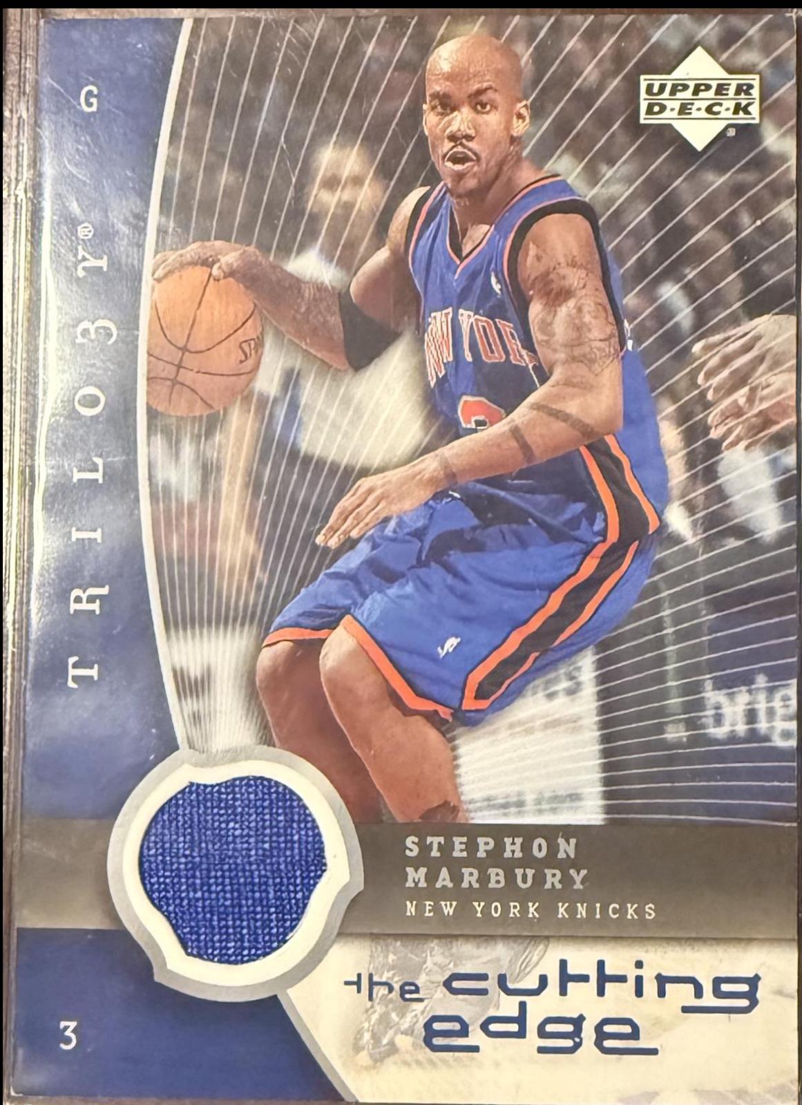 Stephon Marbury #CE-SM Basketball Cards 2005 Upper Deck Trilogy the Cutting Edge