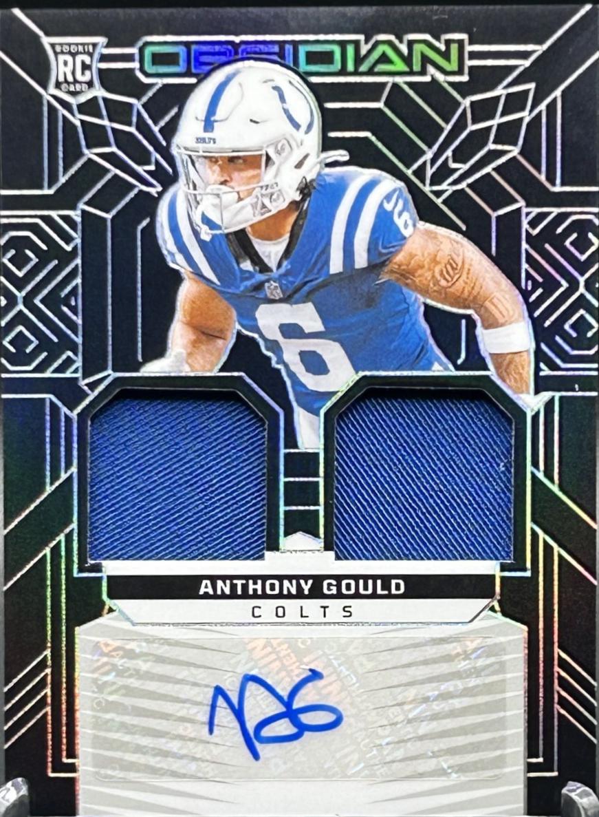 Anthony Gould #RMI-AGD Football Cards 2024 Panini Obsidian Rookie Materials Ink
