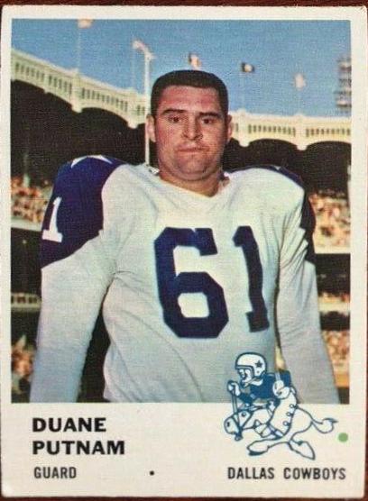 Duane Putnam #46 Football Cards 1961 Fleer