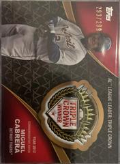 Miguel Cabrera [Black] #CA-MC Baseball Cards 2023 Topps Crowning Achievements Commemorative Patch Prices