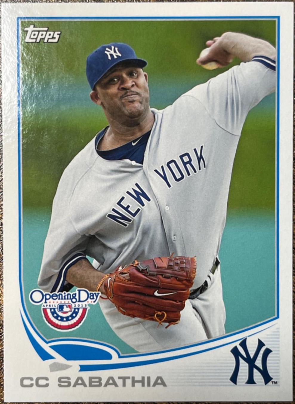 CC Sabathia #3 Baseball Cards 2013 Topps Opening Day