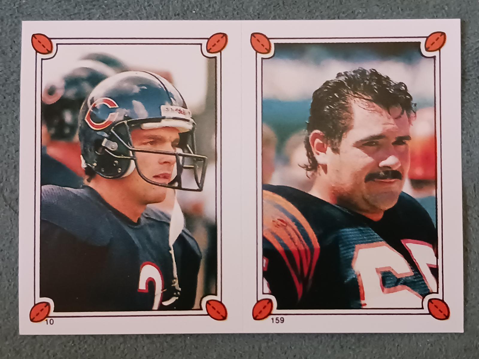 Doug Flutie, Max Montoya Football Cards 1987 Topps Stickers