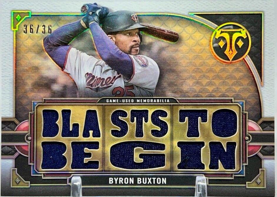 Byron Buxton #TTR-BBU Baseball Cards 2022 Topps Triple Threads Relics