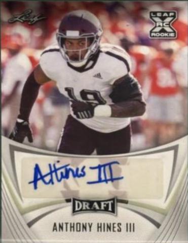 Anthony Hines III #BA-AH3 Football Cards 2021 Leaf Draft Autograph