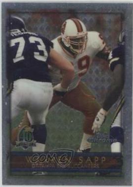 Warren Sapp #23 Football Cards 1996 Topps Chrome