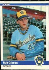Bob Gibson #201 Baseball Cards 1984 Fleer