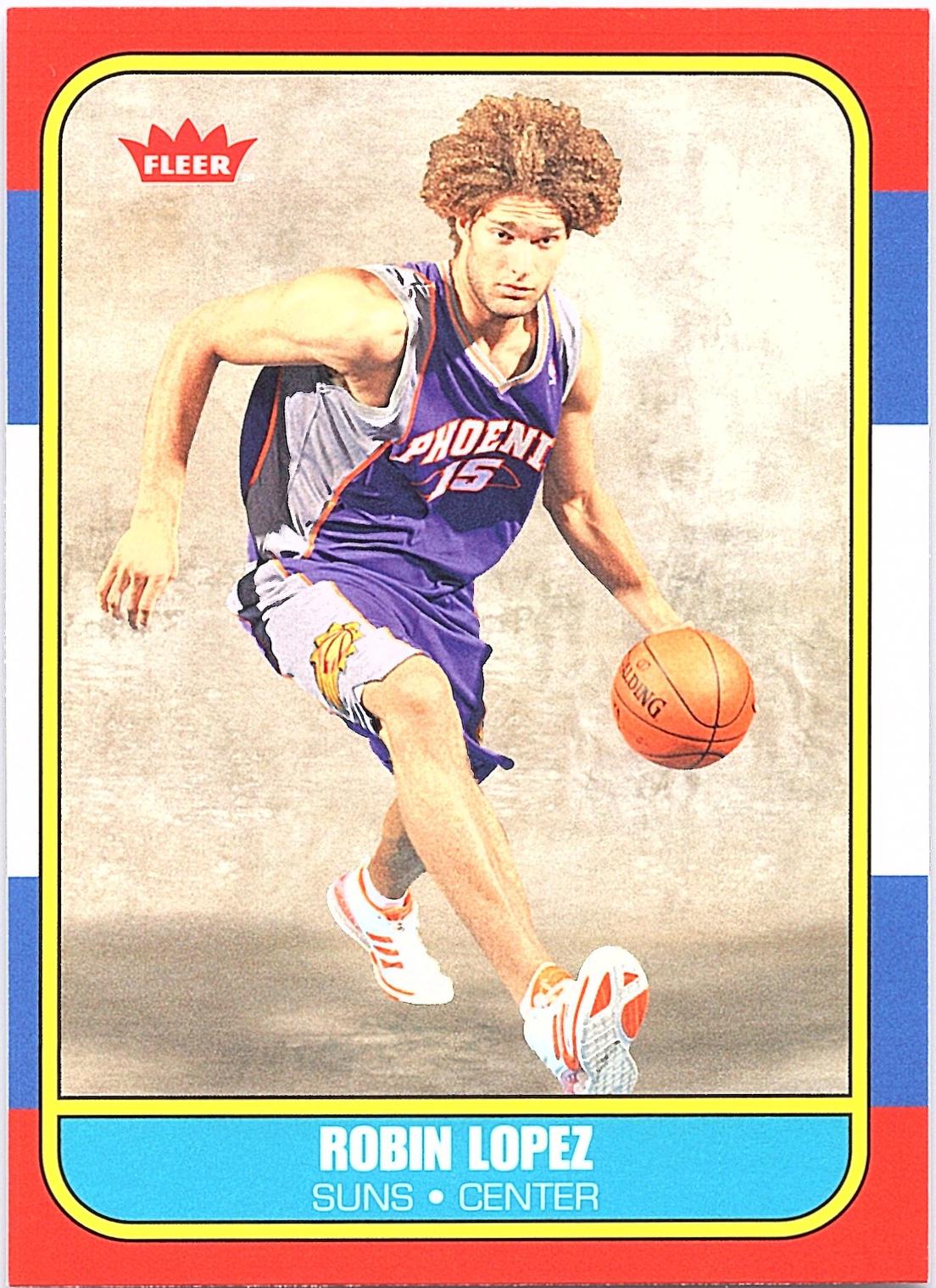 Robin Lopez #176 Basketball Cards 2008 Fleer 1986-87 Rookies