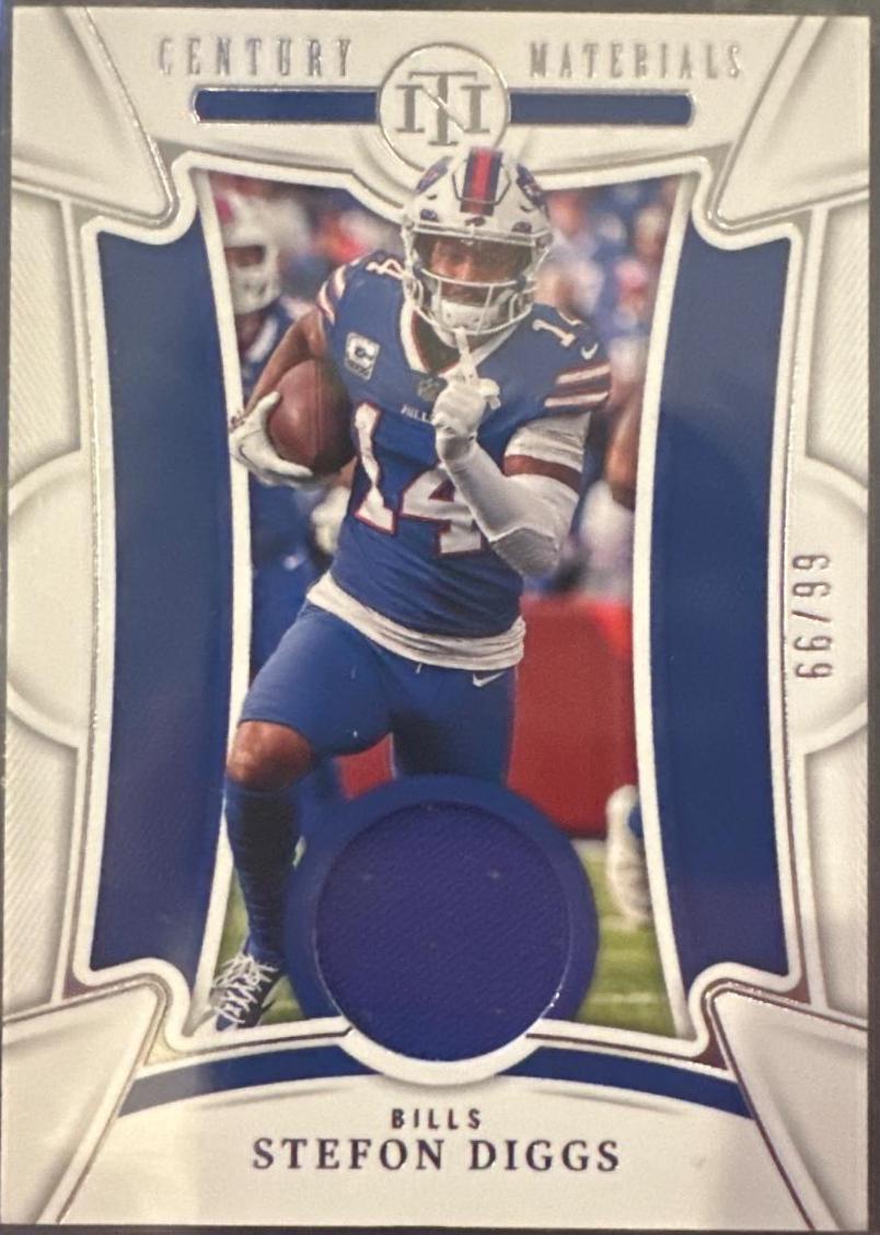 Stefon Diggs #CEN-SDI Football Cards 2022 Panini National Treasures Century Materials