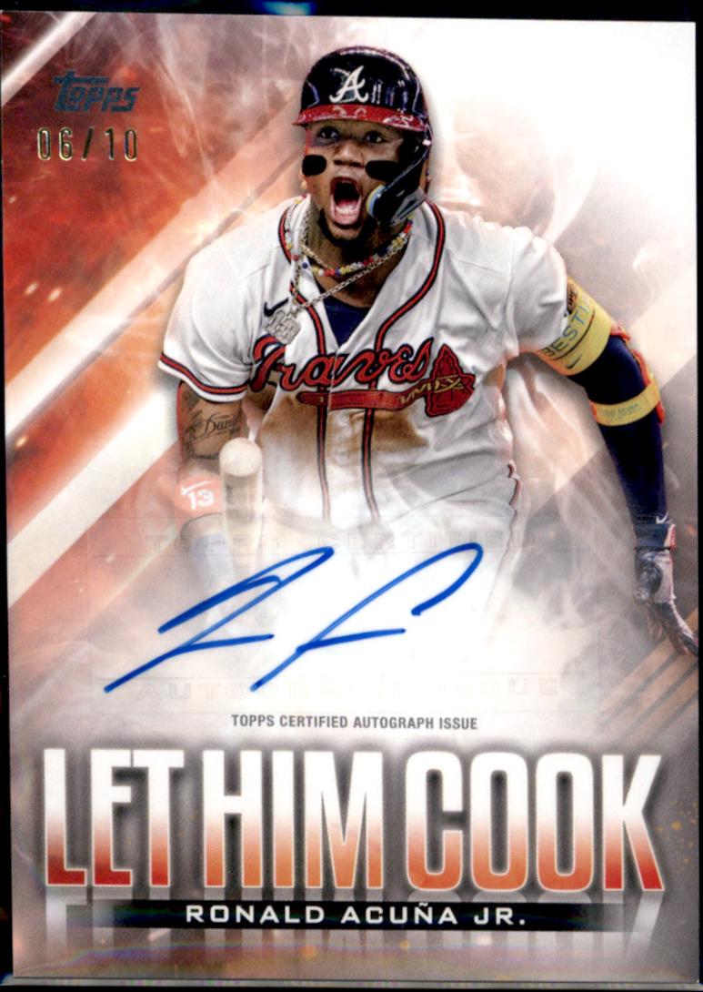 Ronald Acuna Jr. #LHCA-RA Baseball Cards 2024 Topps Update Let Him Cook Autograph