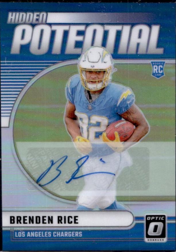Brenden Rice #8 Football Cards 2024 Panini Donruss Optic Hidden Potential Autograph