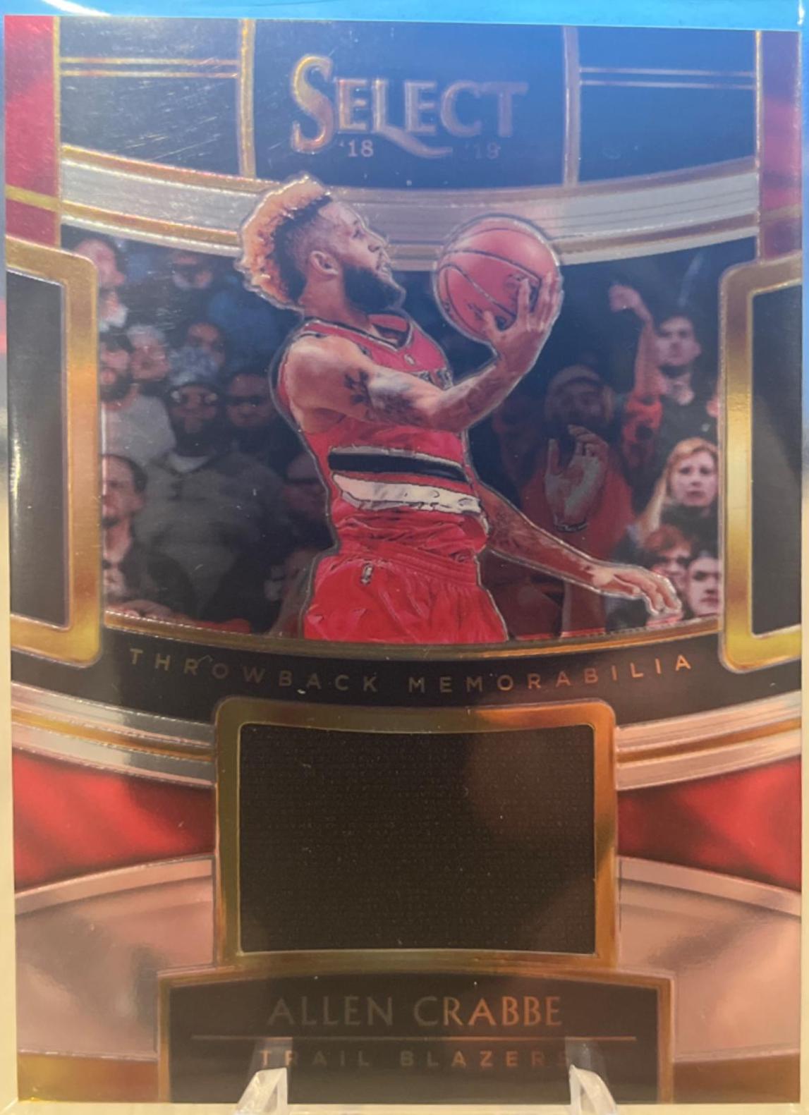 Allen Crabbe #TM-ACR Basketball Cards 2018 Panini Select Throwback Memorabilia