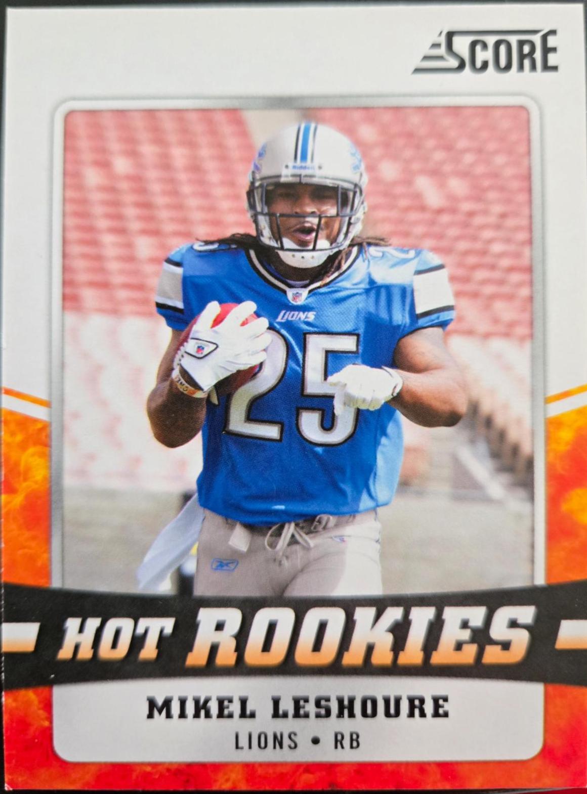 Mikel Leshoure #21 Football Cards 2011 Panini Score Hot Rookies