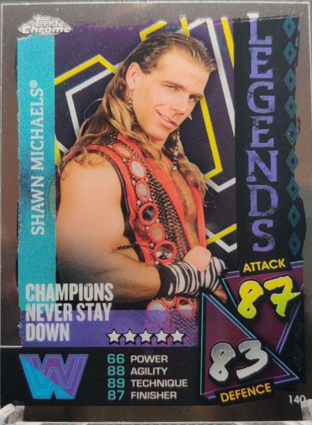 Shawn Michaels #140 Wrestling Cards 2021 Topps Slam Attax Chrome WWE