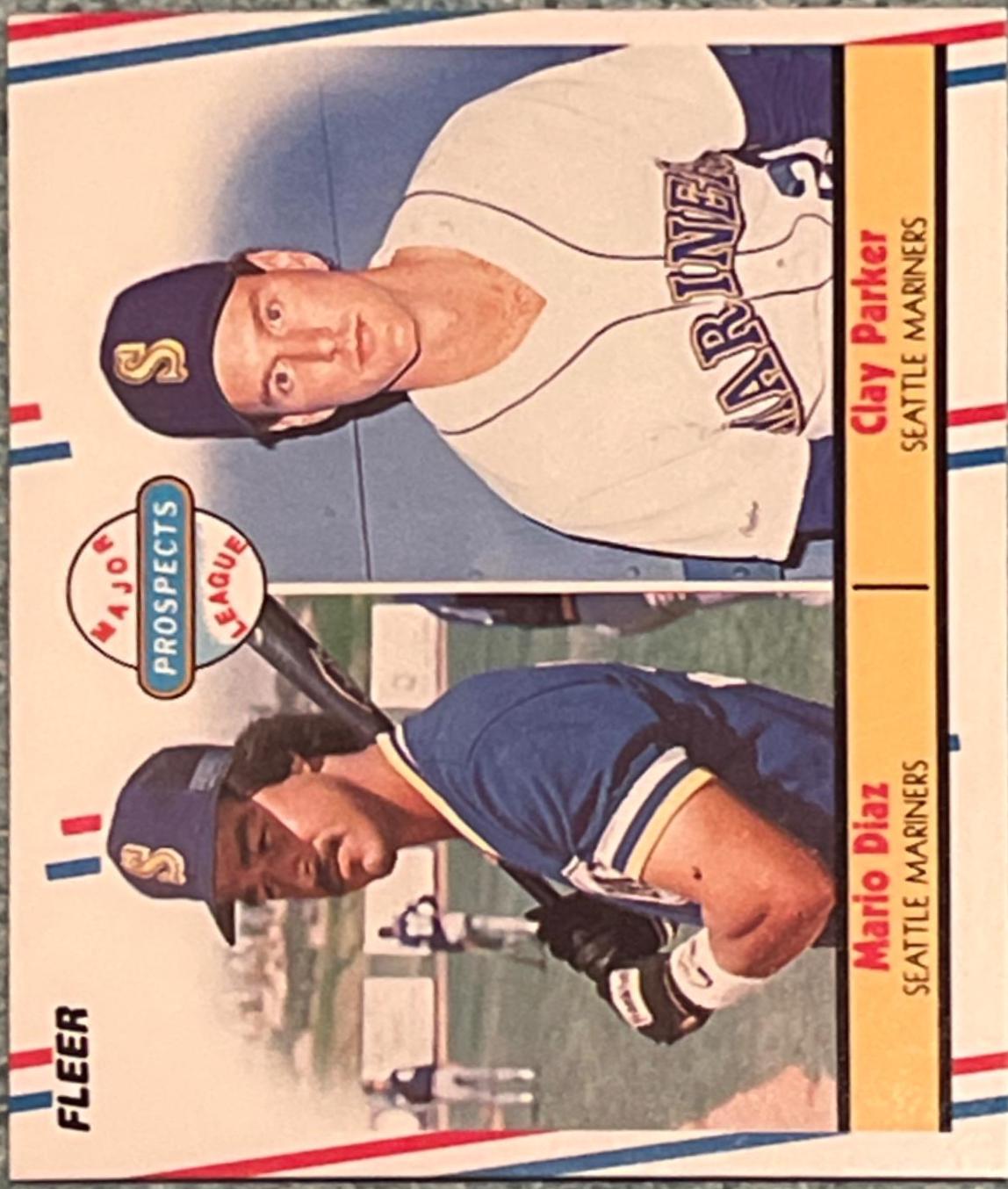 Mario Diaz, Clay Parker #649 Baseball Cards 1988 Fleer
