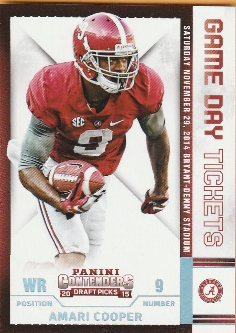 Amari Cooper #1 Football Cards 2015 Panini Contenders Draft Picks