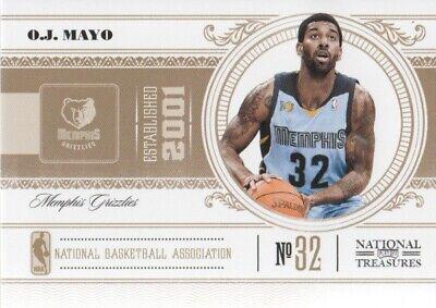 O.J. Mayo #47 Basketball Cards 2010 Panini National Treasures