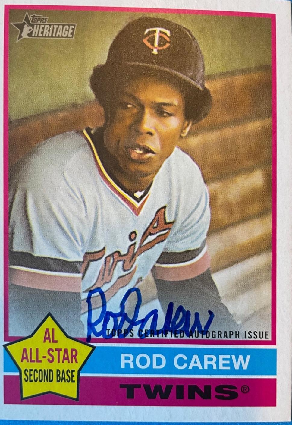 Rod Carew #ROA-RC Baseball Cards 2025 Topps Heritage Real One Autograph