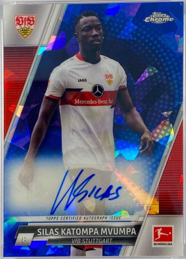 Silas Katompa Mvumpa #BCA-SK Soccer Cards 2021 Topps Chrome Bundesliga Sapphire Autographs