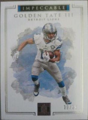 Golden Tate III #60 Football Cards 2017 Panini Impeccable