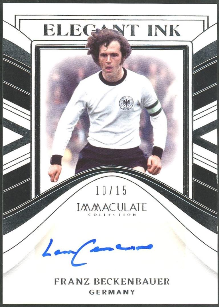 Franz Beckenbauer #29 Soccer Cards 2023 Panini Immaculate Elegant Ink