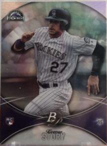 Trevor Story #98 Baseball Cards 2016 Bowman Platinum