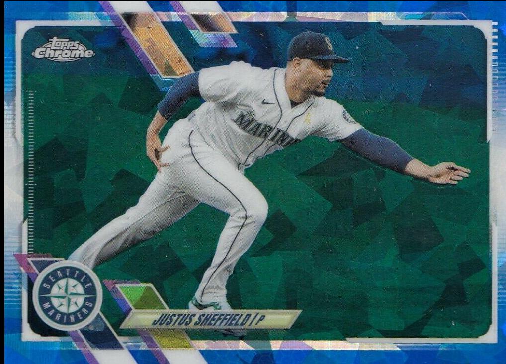 Justus Sheffield #6 Baseball Cards 2021 Topps Chrome Sapphire