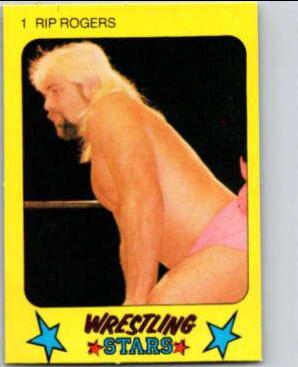 Rip Rogers #1 Wrestling Cards 1986 Monty Gum Wrestling Stars