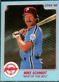 MVP of the 80's #1 1988 Star Schmidt Baseball