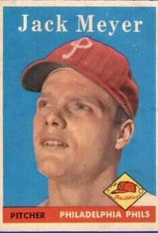 Jack Meyer #186 1958 Topps Baseball