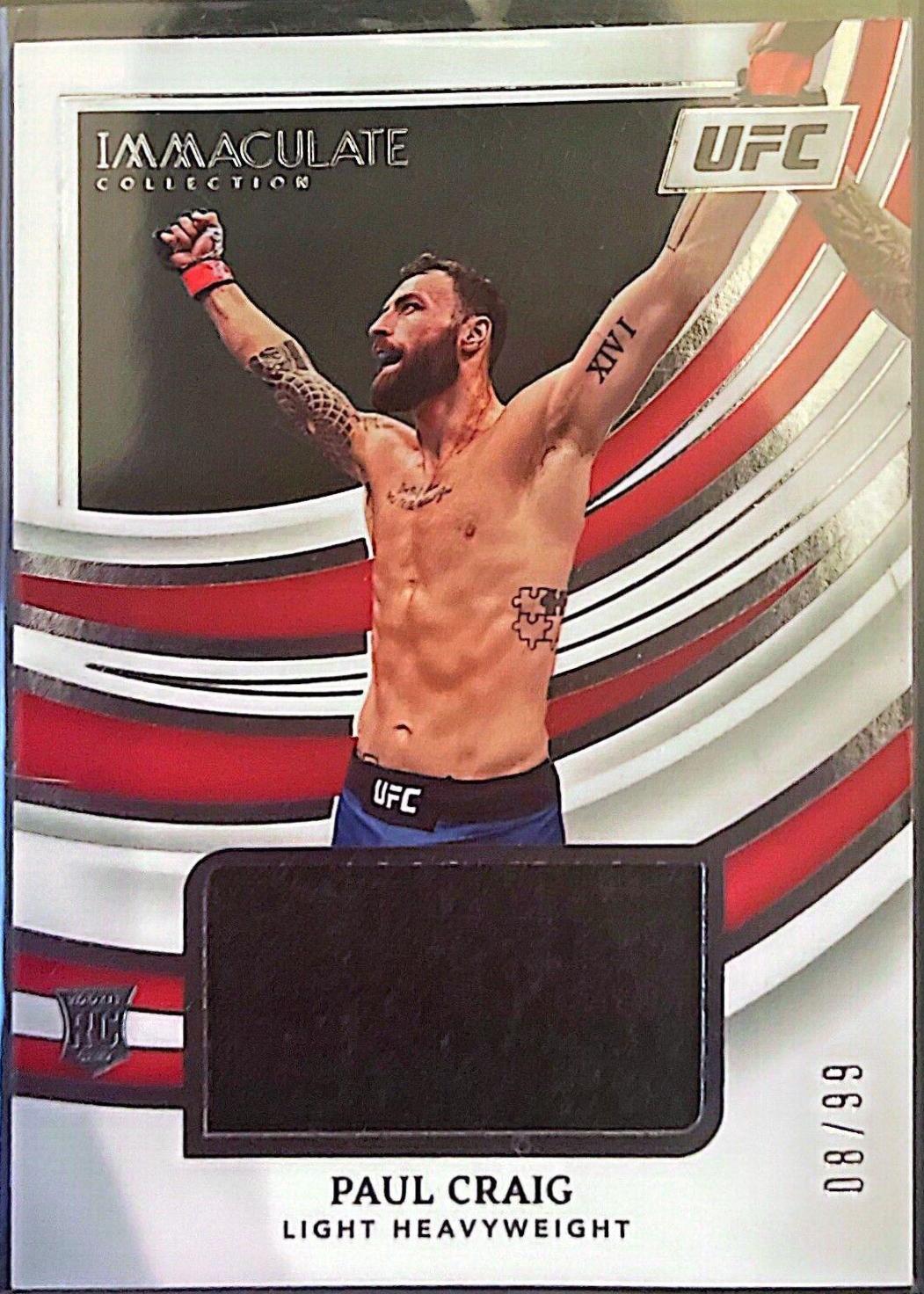 Paul Craig #FN-PCR Ufc Cards 2022 Panini Immaculate UFC Fight Night Memorabilia