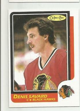 Denis Savard #7 Hockey Cards 1986 O-Pee-Chee