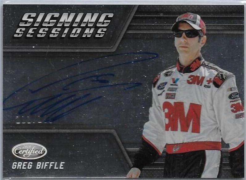 Greg Biffle #SS-GB Racing Cards 2018 Panini Certified Racing Nascar Signing Sessions