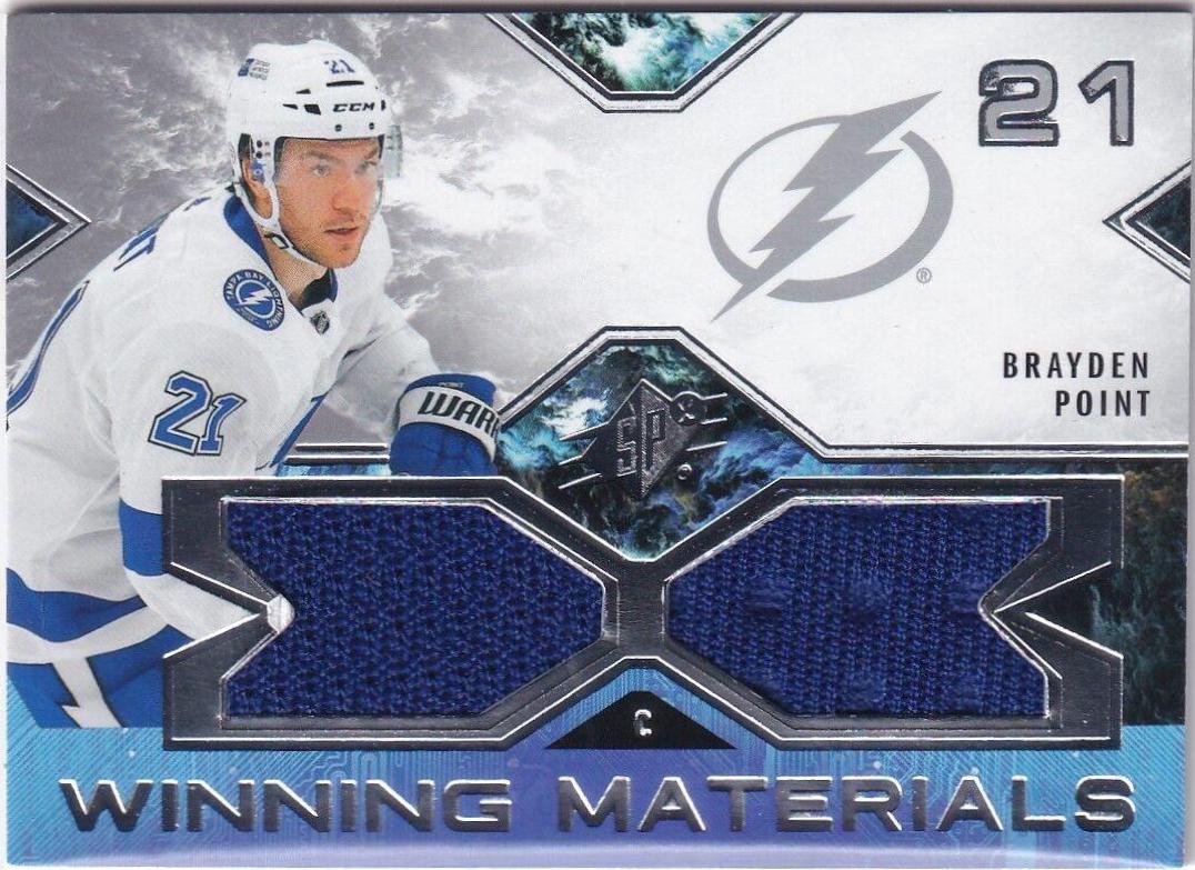 Brayden Point #WM-BP Hockey Cards 2021 SPx Winning Materials
