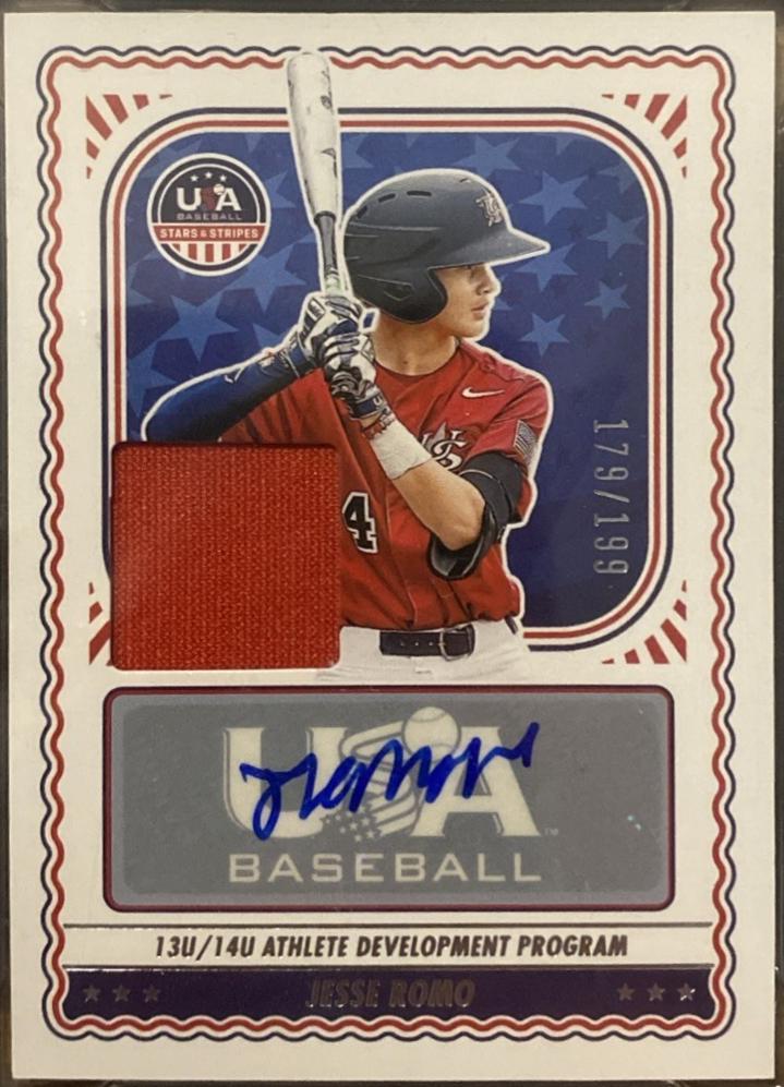 Jesse Romo #NTS-JR Baseball Cards 2024 Panini Stars & Stripes 13U/14U National Team Signature