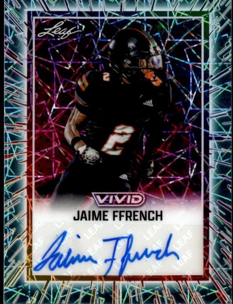 Jaime Ffrench #BA-JF1 2025 Leaf Vivid Football Autographs