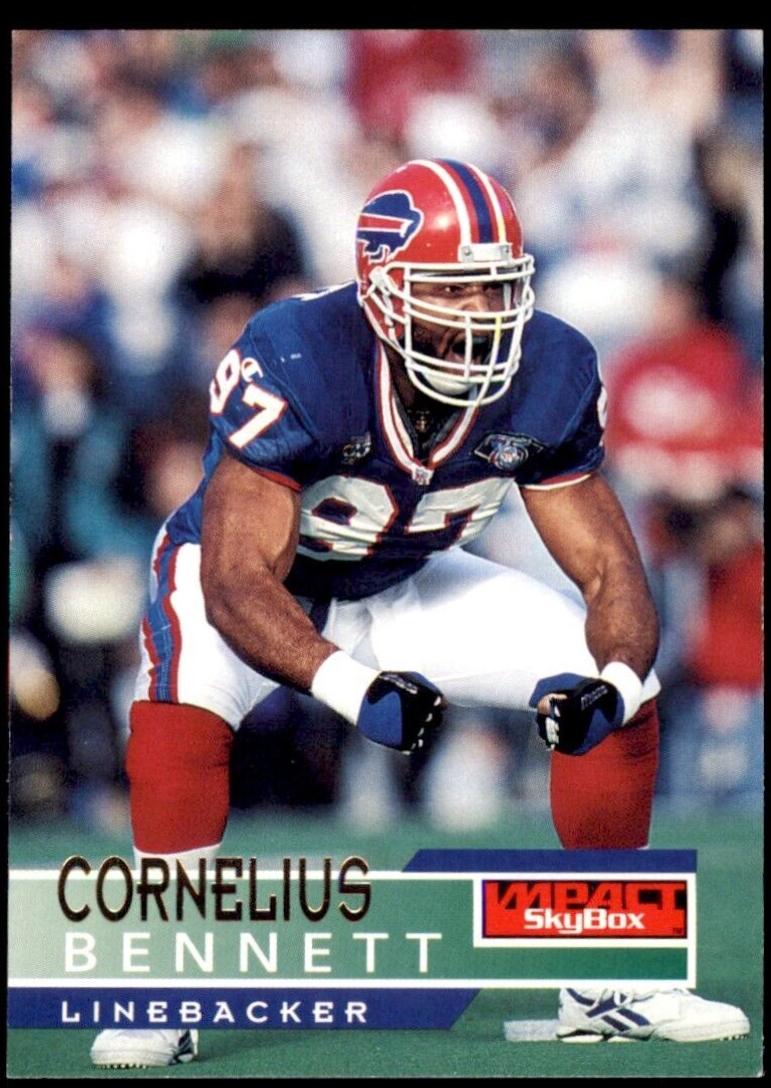 Cornelius Bennett #9 Football Cards 1995 Skybox Impact