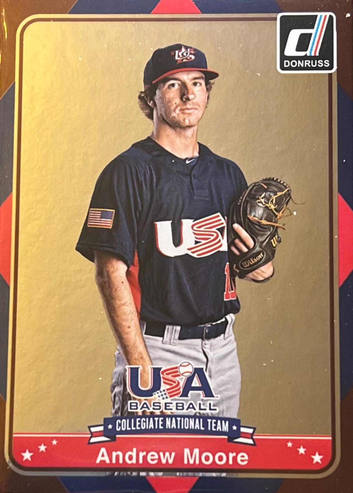 Andrew Moore #22 Baseball Cards 2015 Donruss USA Collegiate National Team