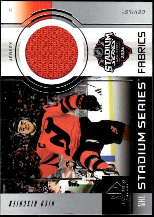 Nico Hischier #GSF-18 Hockey Cards 2024 SP Game Used Stadium Series Fabrics