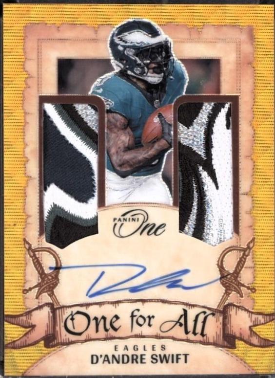 D'Andre Swift [Gold One For All Autograph] #345