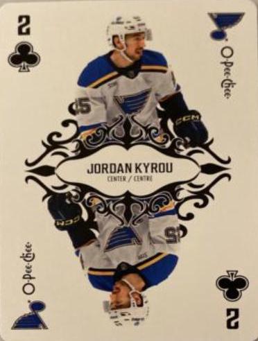 Jordan Kyrou #2-CLUBS Hockey Cards 2023 O-Pee-Chee Playing Cards