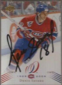Denis Savard #40 Hockey Cards 2008 Upper Deck Montreal Canadiens Centennial