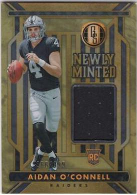 Aidan O'Connell #NM-1 Football Cards 2023 Panini Gold Standard Newly Minted Memorabilia