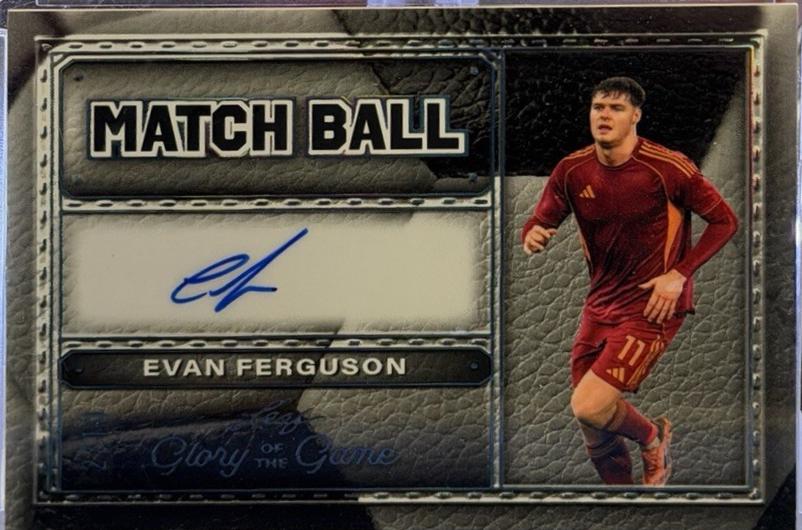 Evan Ferguson #MB-EF1 2026 Leaf Glory Of The Game Match Ball Autograph Soccer
