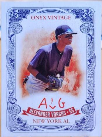 Alexander Vargas #OVAL Baseball Cards 2021 Onyx Vintage